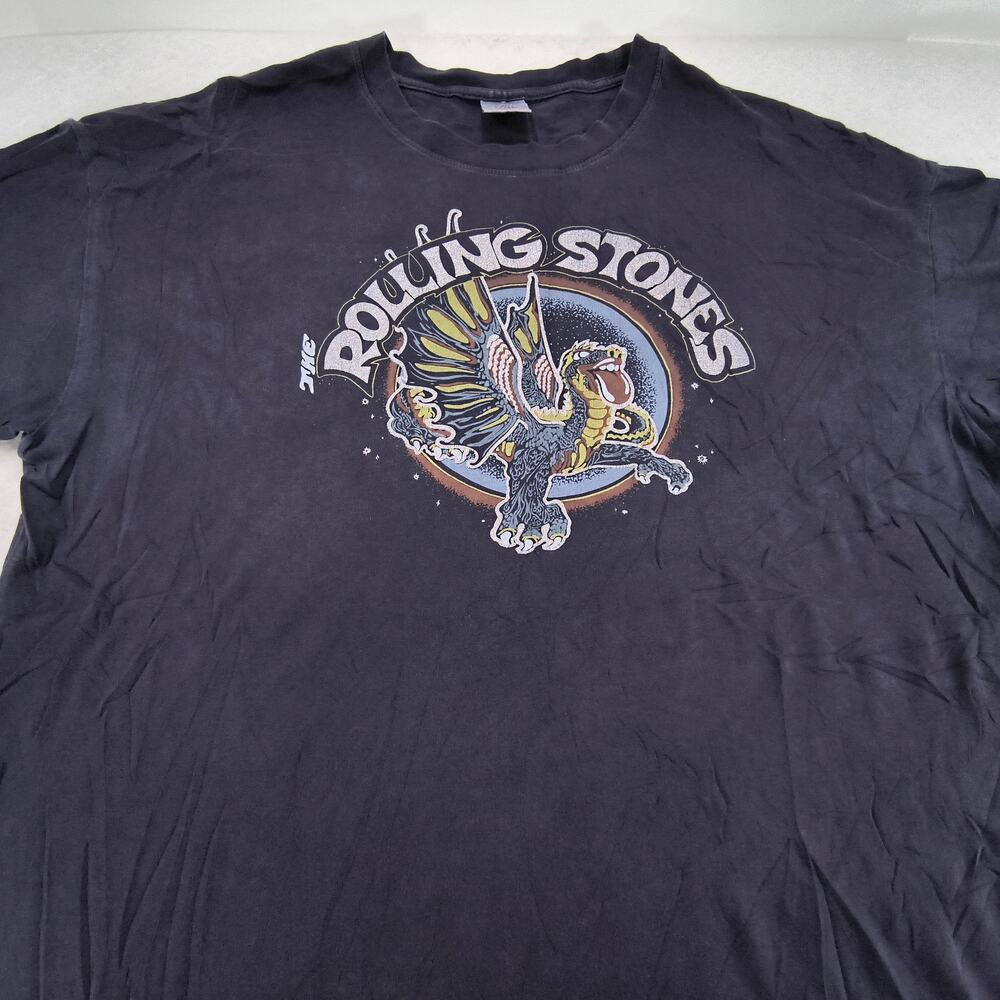 The Rolling Stones Short Sleeve Band Crew Neck T Shirt Mens Size M Navy Blue